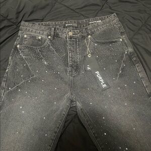 Purple Brand Jeans Black Studded Men's Brand New
